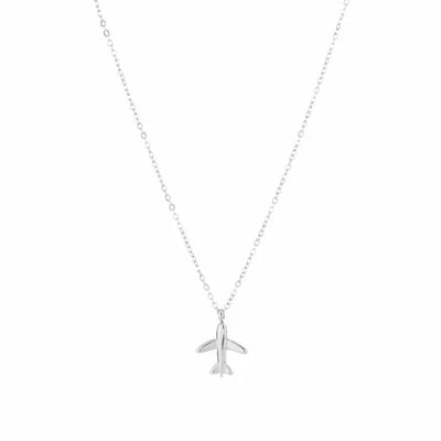 Bijoutheek Collier Vliegtuig Zilver