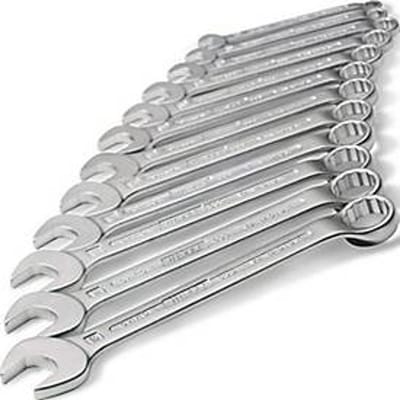 HAZET Combisleutelset 603/17N, 17-delig, AF 7-27 mm, verchroomd CV-staal, DIN 3113 Form B, ISO 3318/7738