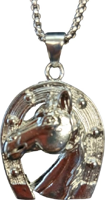 My Sweet Romance® Paarden Ketting - Zilver met Hoefijzer en Paardenhoofd Hanger