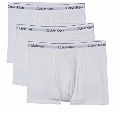 Calvin Klein Icon Cotton Stretch Trunks (3-pack) - heren boxers normale lengte - wit