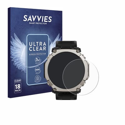 Savvies - Screenprotector voor Huami Amazfit T-Rex Ultra 2 - Folie Beschermfolie transparant 18 Stuks