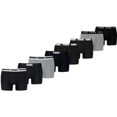 Puma Boxershorts - 8 pack heren boxers - Black/Grey - Heren Ondergoed - Maat S