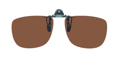 Polar Specs® 40x127 mm. Aluminium Opklapbare Voorhanger – Ovaal/Rond – Clip on Zonnebril – Brilclip – Voorzetbril – Polarized Brown – Unisex