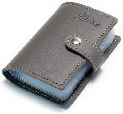 Portemonnee Kaarthouder - Creditcard Wallet - Veilig Organiseren - 20 Kaartsleuven - 10.9 x 9.1 cm - Grijs