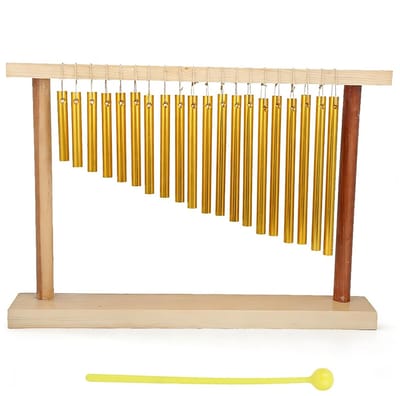LIVIA HOME- Tafelgong 20-tonen - Windgong - Hout - Percussie - Chimes - Inclusief hamer