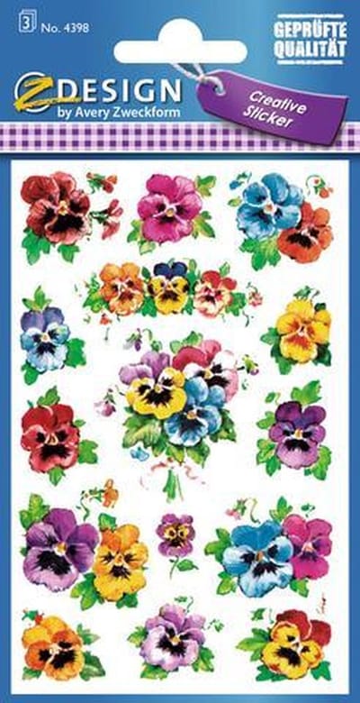 Avery papieretiket Z-design Creative pak a 3 vel viooltjes