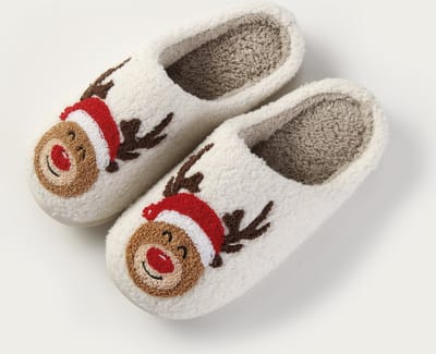 Budino® Kerst Pantoffels - Kerst Sloffen - Pantoffels - Sloffen - Dames en Heren - Rendier - Maat 37/38