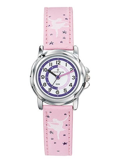 Certus-Kinderhorloge-Roze lederen band-Danseres band.