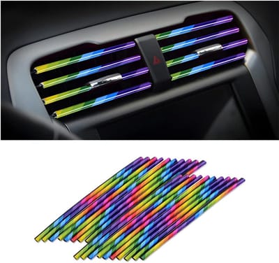 Daity 20 stuks - Afwerkingsstrips voor ventilatieroosters - universele waterdichte flexibele afwerkingsstrips - geschikt voor de meeste ventilatieroosters - auto-interieuraccessoires