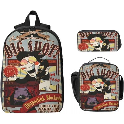 3-delige Deltarune Videogame Rugzak Set voor Meisjes Jongens Pennen Etuis Schooltas Sets met Lunchbox Voor Schoolleerlingen Rugzak