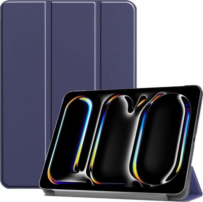 Coverup Tablethoes geschikt voor iPad Pro 11 (2024/2025) Hoesje - Tri-Fold Book Case met Wake/Sleep - Blauw
