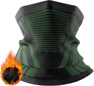 Sjaal - Nekwarmer - Wintersjaal - Ademende Sport Sjaal - Anti-kou Motornekmasker - Winterfleece Gezichtsbescherming - Winddichte Gezichtsbedekking - Perfect voor Skiën - Snowboarden - Wandelen - Fietsen - Feestdecoratie - Kerstcadeau - Kerst - Groen