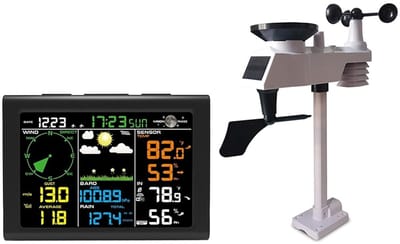 Weerstation met sensor - Weersvoorspeller Buiten - Binnen en buiten - Wifi connectiviteit - Wind Regen Temperatuur