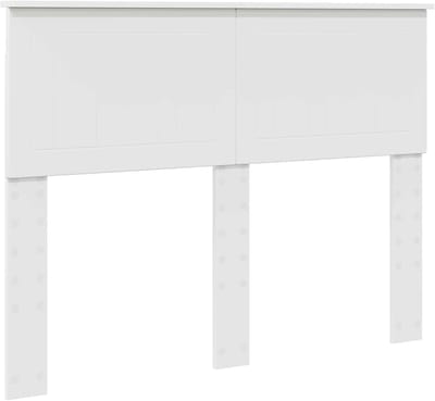 Hoofdbord Bewerkt Hout - Bedkopstuk Modern - Slaapkamer Decoratie - Rechthoekig Design - 123 x 7 x 90 cm - Wit