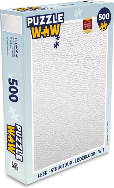 Puzzel Leer - Structuur - Lederlook - Wit - Legpuzzel - Puzzel 500 stukjes