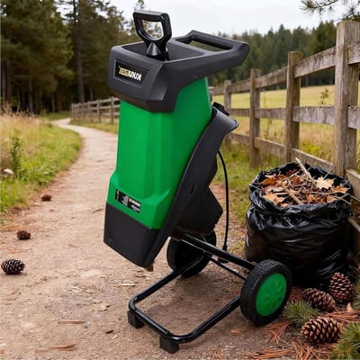 Elektrische Tuinhakselaar - Houtversnipperaar Bladmulcher - Tuinafval Verwerken - 2400W Krachtige Motor - Max 40mm Capaciteit - Groen