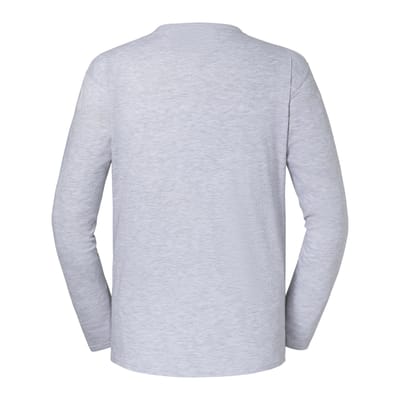 Fruit of the Loom Heren Iconic Premium T-shirt met lange mouwen (Heide Grijs)