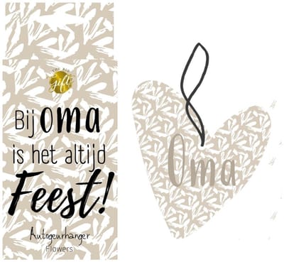 The Big Gifts Autogeurhanger Oma - frisse zoute bloemen geur