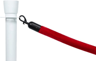 Afzetkoord Velours | Rood - Zwart