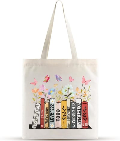 Aesthetische Canvas Tote Bag voor Dames - Gepersonaliseerde Linnen Schoudertas, Ideaal Cadeau voor Muziekliefhebbers en Fans van Albums