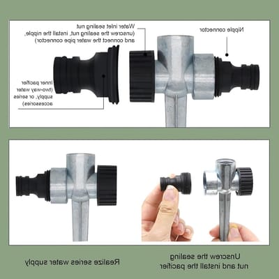 VVGoods - Set van 5 Gazon Sprinkler Spikes met 1/2 Inch Binnendraad en Externe Draad Interface