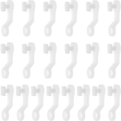 Dailygoods- Gordijnhaken 100 Stuks - Gordijn Glijders - Zijkatrolringen - Plastic - 2,7x0,8 cm - Lichtgewicht en Duurzaam - Gordijnringen