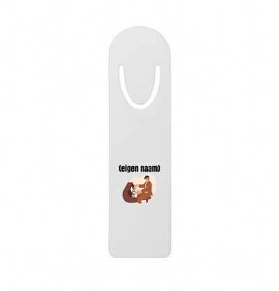 Hacebo® - piano man met eigen naam metalen boekenlegger - Piano - muziek liefhebbers - iemand die houdt van piano spelen - verjaardag - cadeau - kado Bladwijzer boekenleggers - 12.7 cm x 3.2cm