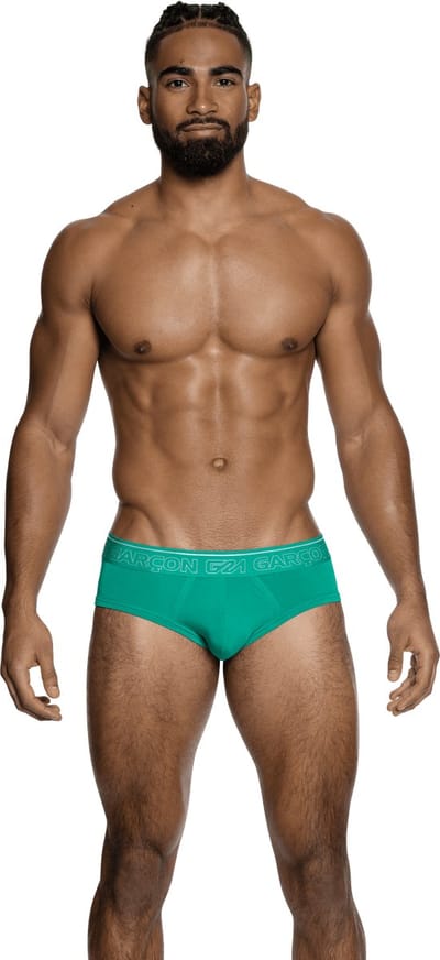Garçon Brief Courtside Green - MAAT S - Heren Ondergoed - Slip voor Man - Mannen Brief