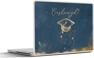 Laptop sticker - 17.3 inch - Quotes - Spreuken - 'Geslaagd' - Afgestudeerd - 40x30cm - Laptopstickers - Laptop skin - Cover