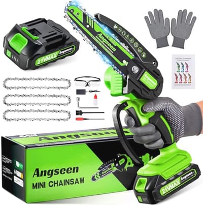 Mini Draadloze Kettingzaag 6 Inch - Lichtgewicht en Krachtig voor Bomen en Hout