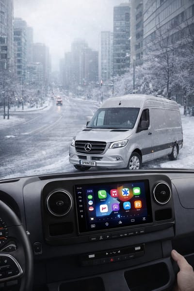 ADIVOX 10.1 inch T1 geschikt voor MB Sprinter 2019 W907/W910 Android 15 CarPlay/Auto/Wifi/RDS/DSP/DAB+
