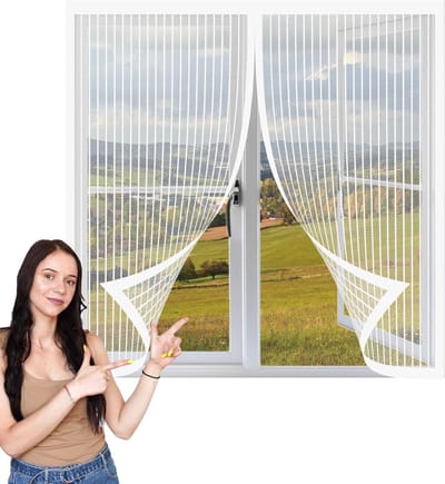 Magnetisch Horren - Insectenhor Raam - Insecten Buiten Houden - Zonder Boren - 130 x 162 cm - Wit