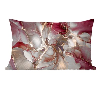Sierkussens - Kussentjes Woonkamer - 60x40 cm - Goud - Marmer - Paars