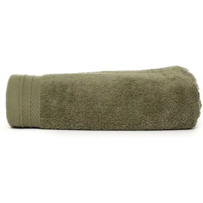The One Towelling Organic Handdoek - 50 x 100 cm - Hoge vochtopname - Met ophanglus - 550 gr/m² - 100% Organisch katoen - Olijfgroen