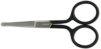 Homey's oor- en neusschaar - 9cm - ronde punt - RVS - satin/mat zwart