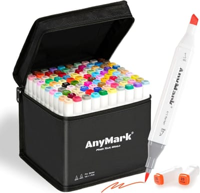 Alcohol Markers - Alcohol Markers Set - Multicolor - Dubbele Punt voor Creatieve Projecten - Snel Droogend - Voor Kunstenaars en Hobbyisten