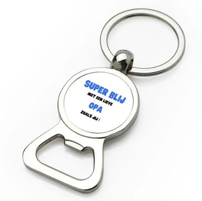 Akyol - super blij met een lieve opa zoals jij flesopener - Opa - de liefste opa - verjaardag - cadeautje voor opa - opa artikelen - kado - geschenk - 9 bij 3 cm