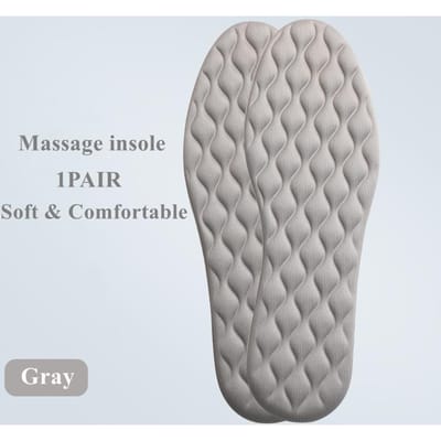 1 paar Latex Massage Inlegzolen Voor Schoenen Comfortabel Ademend Zweetabsorberende Schokabsorptie Heren Dames Schoenpads 45-46