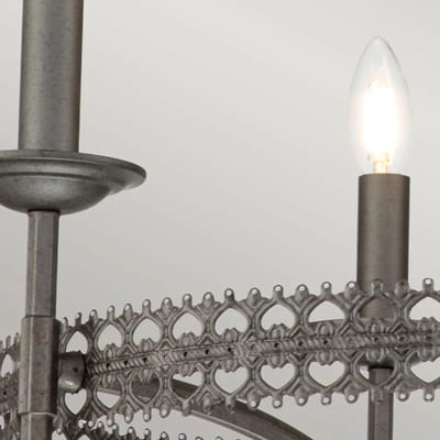 Elstead Lighting LED Kroonluchter | 3X E14 Max 60W | Dimbaar | Iron Gate