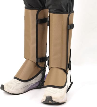 VHV - Beenkappen - Gamaschen - Outdoor beenkappen - Waterdicht - Oxford - Verstelbaar - Voor wandelen, outdoor en werken - Voor heren en dames - Khaki