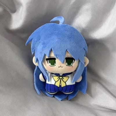 Gevuld 10cm Anime Lucky Star Konata Izumi Cosplay Pluche Pop Speelgoed Cartoon Rugzak Hanger Sleutelhanger Pluche Fans Vakantiecadeaus