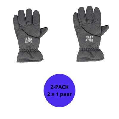 Heatkeeper - Skihandschoenen kinderen - Grijs - 5/8 Jaar - 2-Paar