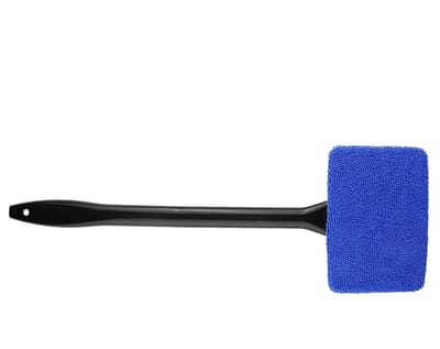 Dailygoods- Raamreiniger - Microfiber Reinigingspenseel - Afneembaar Handvat - 12,5 x 8,5 cm - Lichtgewicht 81 g - Voorruit Reiniging - Ruitensproeier