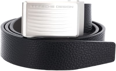 PORSCHE DESIGN Leren riem Roadster Business Belt Buckle 3,5 W90 Black zwart
