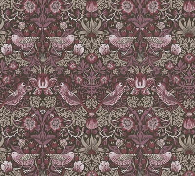 VOGEL BEHANG | Botanisch & Dieren - paars rood beige zwart - Architects Paper Art of Eden