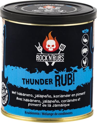 Rock 'n' Rubs ThunderRub - 140g - Spicy BBQ Rub met Habanero en Jalapeño - Voor Vlees en Groenten
