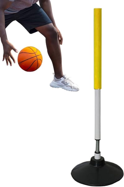 Trainingsstokken Voetbal - Snelheidspalen Set - Sportieve Vaardigheden Verbeteren - Schokabsorberende Basis - 60 cm Hoogte - Zwart