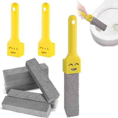 6-delige puimsteen set voor toiletreiniging, verwisselbare puimstenen voor hardnekkige vlekken, kalkaanslag en badkameronderhoud