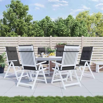 vidaXL - Stoelkussens - 6 - st - hoge - rug - oxford - stof - antracietkleurig