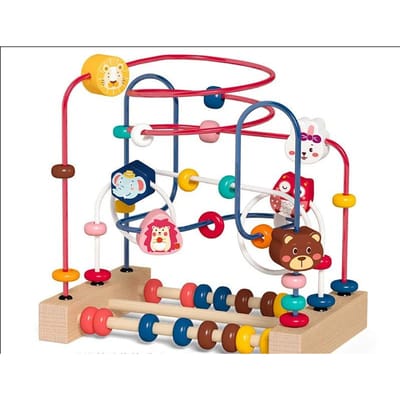 Montessori Baby Speelgoed Houten Achtbaan Kralenbaan Peuter Vroege Educatie Educatieve Puzzel Wiskunde Speelgoed voor Kinderen 2025